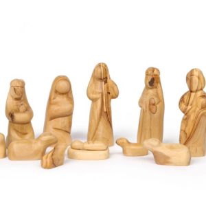 Olive Wood Nativity Set_ Faceless Nativity Figurines