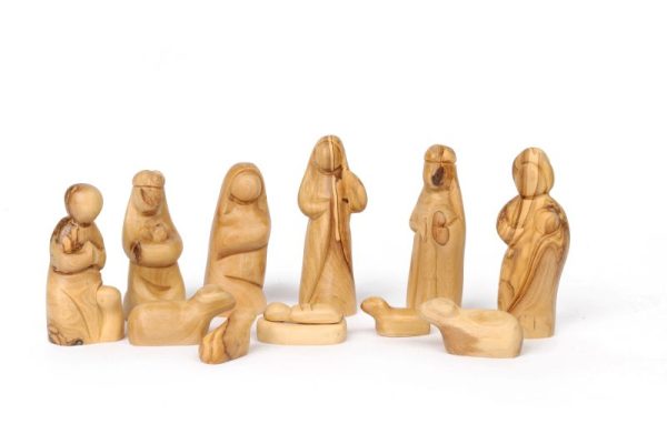 Olive Wood Nativity Set_ Faceless Nativity Figurines