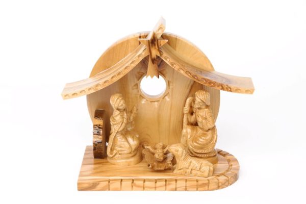 Olive Wood Nativity Scene_ Star of Bethlehem - Image 3