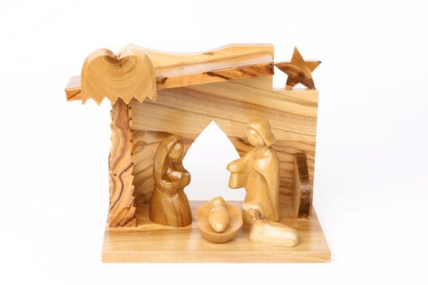 Olive Wood Nativity Scene_ Star of Bethlehem - Image 4